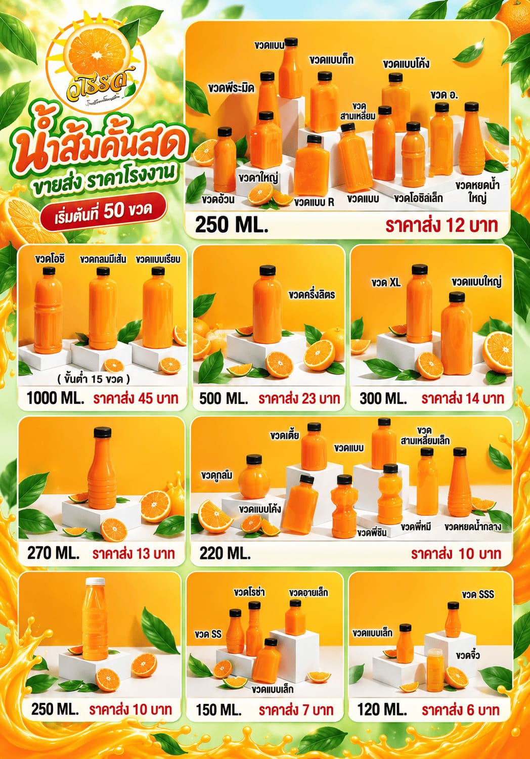รับสมัครตัวแทนขายน้ำส้ม ขายเรทราคาส่ง