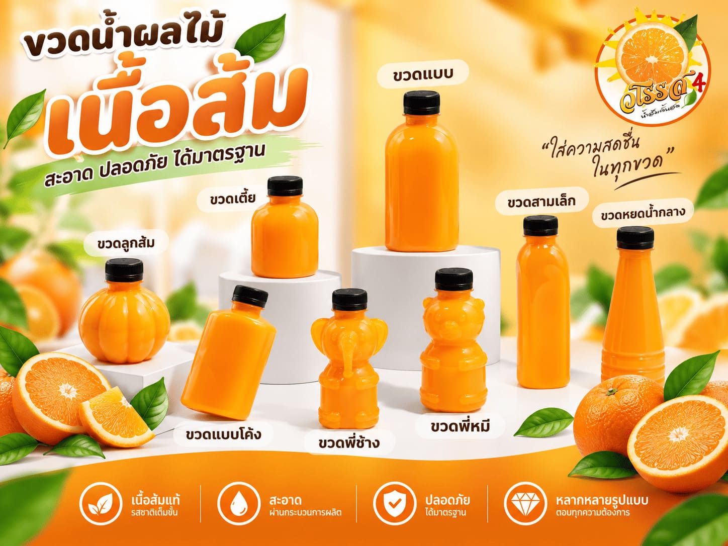 น้ำส้มคั้น ราคาส่ง